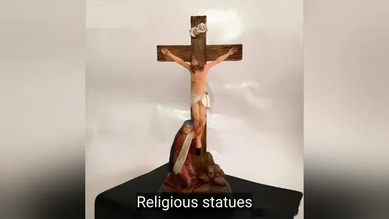 Estatua religiosa personalizada de fábrica OEM Artesanías religiosas de poliresina Estatua de la Virgen mexicana Artesanías religiosas de resina Fabricante de artesanías religiosas de plástico en China